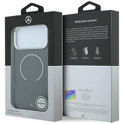8. Mercedes Double Layer Iconic Logo MagSafe Case for iPhone 18 Pro Max / 17 Pro Max - Dark Gray