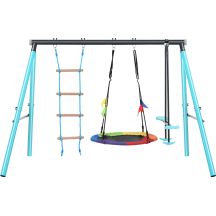 GARDEN SWING for children Extralink BLACK FOREST CD-S019 STORK'S NEST + Ladder 263x185x185cm
