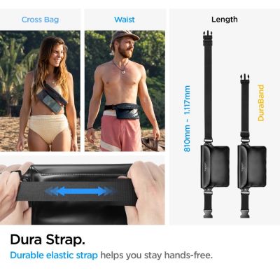 5. Spigen Aqua Shield A620 Waterproof Hip Bag IPX8 - Black