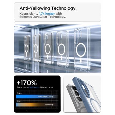 8. Spigen Ultra Hybrid Mag MagSafe Case for Samsung Galaxy S26 Ultra - Clear Blue