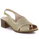2. Comfortable gold women's sandals with a block heel M.Daszyński SA262-3