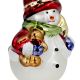 3. MOLDED GLASS SNOWMAN CHRISTMAS BAUBLE 11 CM SASKA GIFT & DECOR