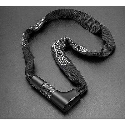 3. Rockbros 3230002001 bicycle lock with combination and key - black