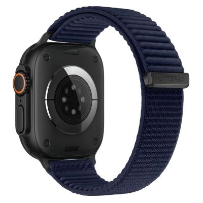 2. Tech-Protect NylonLoop Strap for Apple Watch 44 / 45 / 46 / 49 mm – Navy Blue