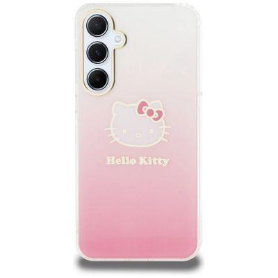 3. Hello Kitty IML Gradient Electrop Kitty Head case for Samsung Galaxy A55 - pink