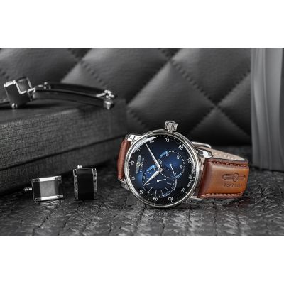 6. Men's ZEPPELIN New Captain's Line Automatic Watch 8662-3 + BOX