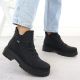 14. Women’s Black Leather Ankle Boots with Elastic Gussets, Rieker Y3163-00