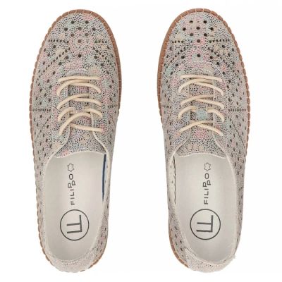 4. Women's leather openwork shoes, multicolor Filippo DP6830