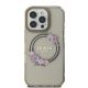3. Guess IML Flowers Wreath MagSafe Case for iPhone 16 Pro - Black