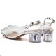 5. Silver Transparent Sandals with Decorative Heel D&A MR62-9106