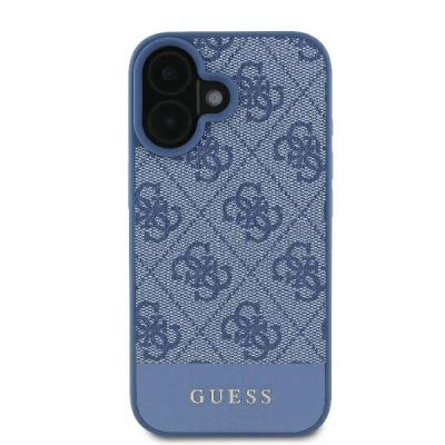3. Guess 4G Bottom Stripe Case for iPhone 16 - Blue