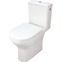 Rimless compact toilet bowl