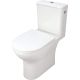 Rimless compact toilet bowl