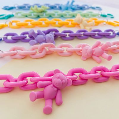 5. Color Chain (rope) colorful chain phone holder pendant for backpack wallet yellow