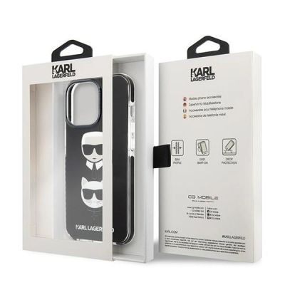 8. Karl Lagerfeld Karl&Choupette Head Case for iPhone 13 Pro Max - Black