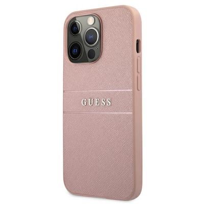 2. Guess GUHCP13XPSASBPI iPhone 13 Pro Max 6.7" pink/pink hardcase Saffiano Stripe
