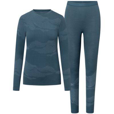 4. Women's VIKING Gasher Lady Set Merino Thermal Underwear, Turquoise, S
