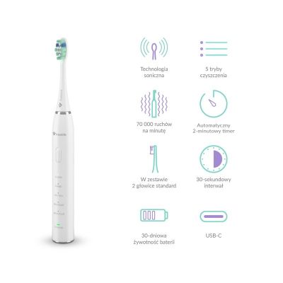 3. TrueLife SonicBrush Clean30 White Sonic Toothbrush