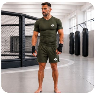 4. Men’s ARMY GREEN COMBATWEAR Compression Shirt | DBX Bushido