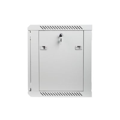 3. Lanberg WF01-6409-10S single-section cabinet (9U; 500mm / 600mm / 450mm; wall-mounted; Glass; 19''; gray)