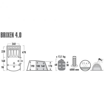 5. High Peak Brixen 4.0 tent 11815