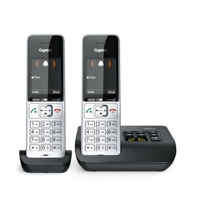 3. Gigaset COMFORT 500A duo analog/DECT telephone Caller Name and ID Black, Silver