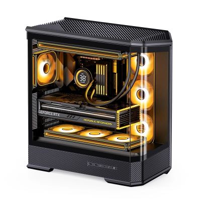 27. Jonsbo D400 PC Case, Midi Tower, ATX, Tempered Glass
