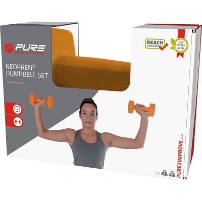 5. NEOPRENE DUMBBELL SET 2x4KG PURE 2 IMPROVE