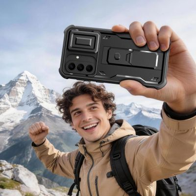 6. Tech-Protect Kevlar Cam+ 2-Set Case for Samsung Galaxy A57 5G - Black