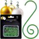 METAL HOOKS FOR CHRISTMAS BAUBLES 40 PCS GREEN