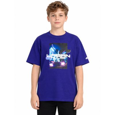4. Boy's printed T-shirt 4F 4FJWAW26TTSHM3516-36S