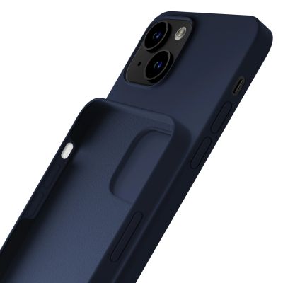 5. 3mk Silicone Case for iPhone 15 Plus - Navy Blue