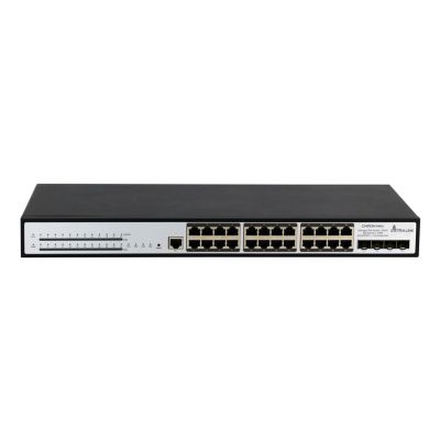 Extralink Switch PoE Chiron Pro 24x RJ45 1000Mb/s PoE, 4x SFP+, L3, managed, 370W