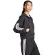 10. Women's adidas Essentials 3-Stripes French Terry Quarter-Zip Hoodie Black JN1956