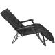 20. BALATON MULTIPLE-POSITION ARMCHAIR WITH CUSHION AND HEADREST, BLACK