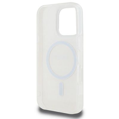 7. DKNY Repeat Texture Pattern & Stripe MagSafe iPhone 16 Pro Case - Pink