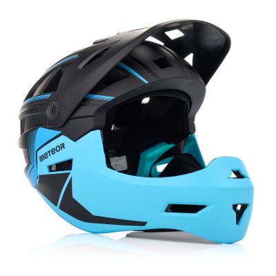 4. Meteor Hydra M Full-Face Bike Helmet 55-58 cm Black/Blue