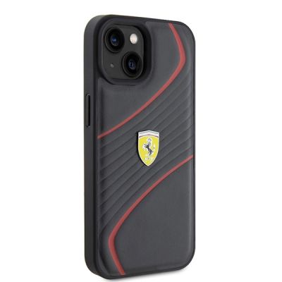 4. Ferrari FEHCP15SPTWK iPhone 15 6.1" black/black hardcase Twist Metal Logo