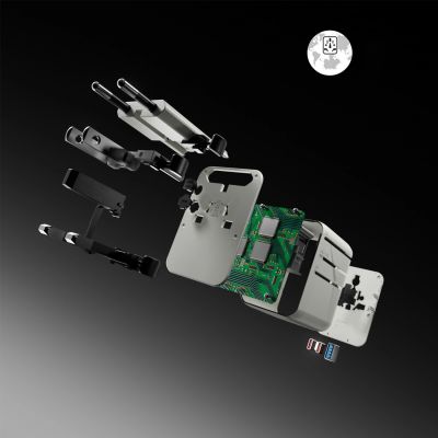 12. SBS Travel Adapter 2xUSB-C 1xUSB-A Universal - White