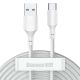 2. BASEUS USB/USB-C SIMPLE WISDOM CABLE, 40W, 5A, 1.5M WHITE