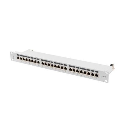 9. LANBERG PATCH PANEL 24 PORT 1U 19" CAT.7 FTP GRAY PPS7-1024-S