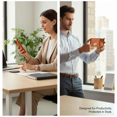 2. Uniq Veren iPhone 17 Pro Max Magclick Charging Case - Orange