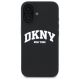 3. DKNY Silicone White Printed Logo MagSafe iPhone 16 Case - Black