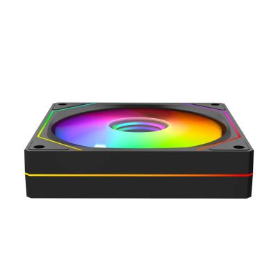 6. RAMPAGE 120 mm Case Fan, 1800 RPM, Infinite Loop ARGB, Black, PWM