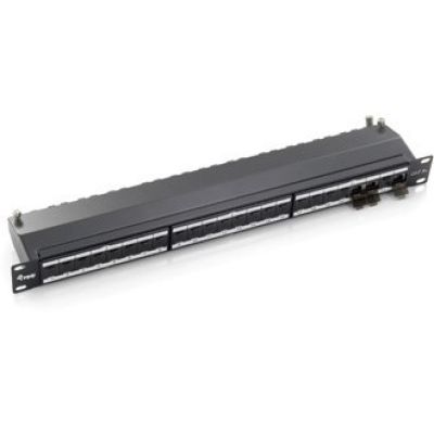 Equip 19-inch Patch Panel 24xRJ45 Cat6a FTP 1U 500MHz RAL7035