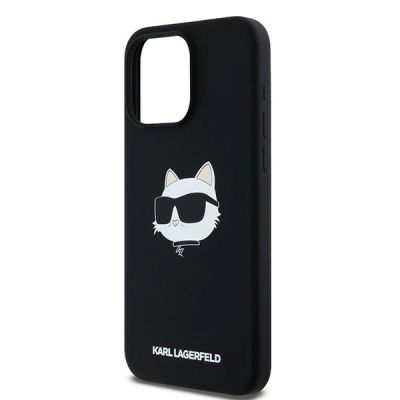 6. Karl Lagerfeld Silicone Choupette Head MagSafe case for iPhone 15 Pro Max - black