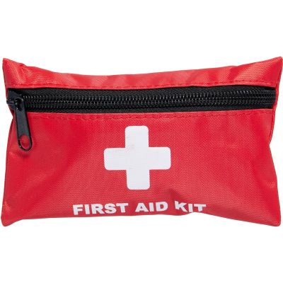 2. CAR TOURIST FIRST AID KIT WITH EQUIPMENT 33 ITEMS RED