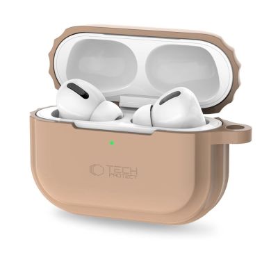 5. Tech-Protect Silicone Rope Case for Apple AirPods Pro 1/2 - Light Brown