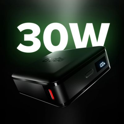 4. SBS HD 30W 10000mAh USB-C Powerbank with LCD Display - Black