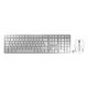 CHERRY DW 9100 SLIM Keyboard Mouse Included Universal RF Wireless + Bluetooth QWERTZ German Silver